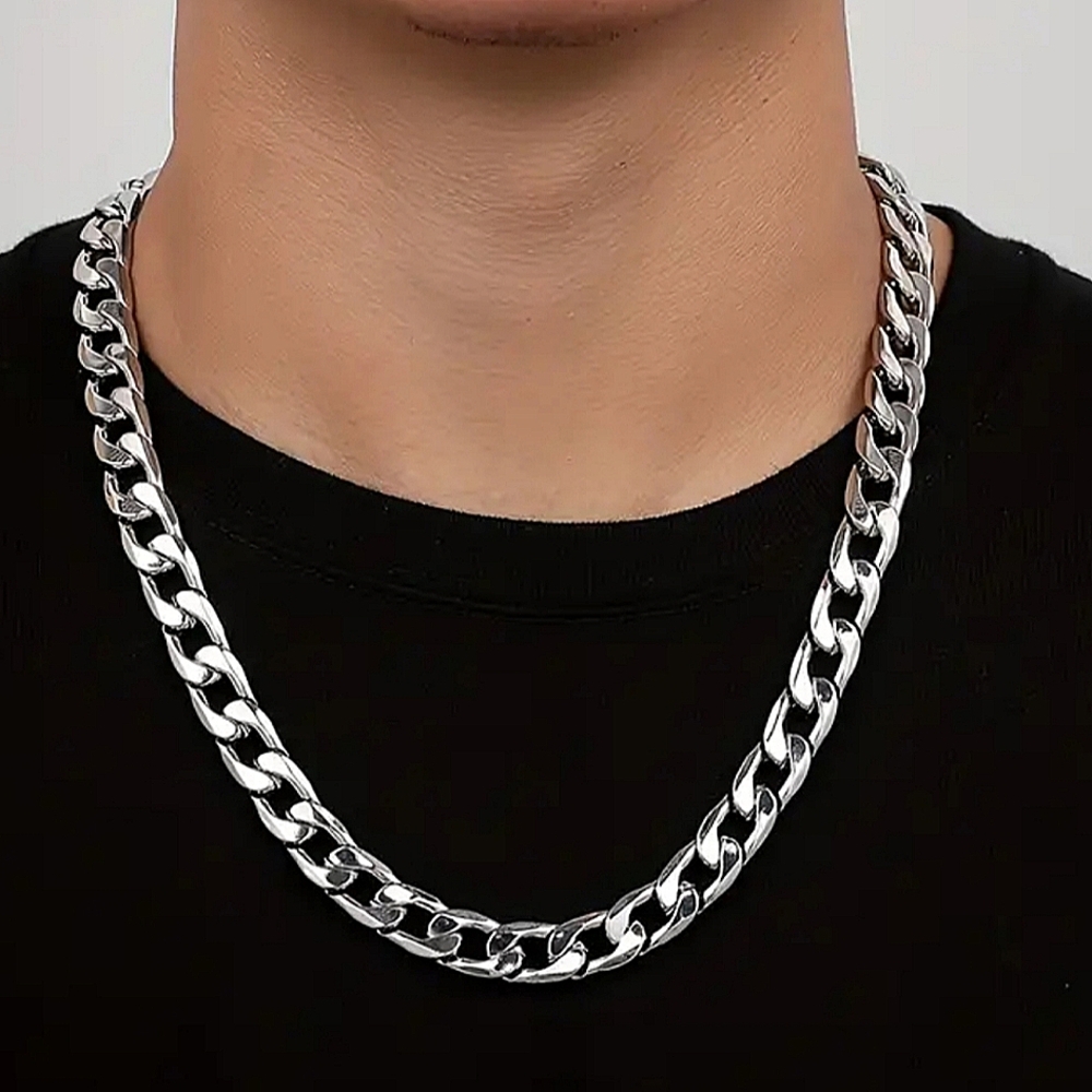 New! MEN'S 9MM Stainless Steel Cuban Link Chain.  22"